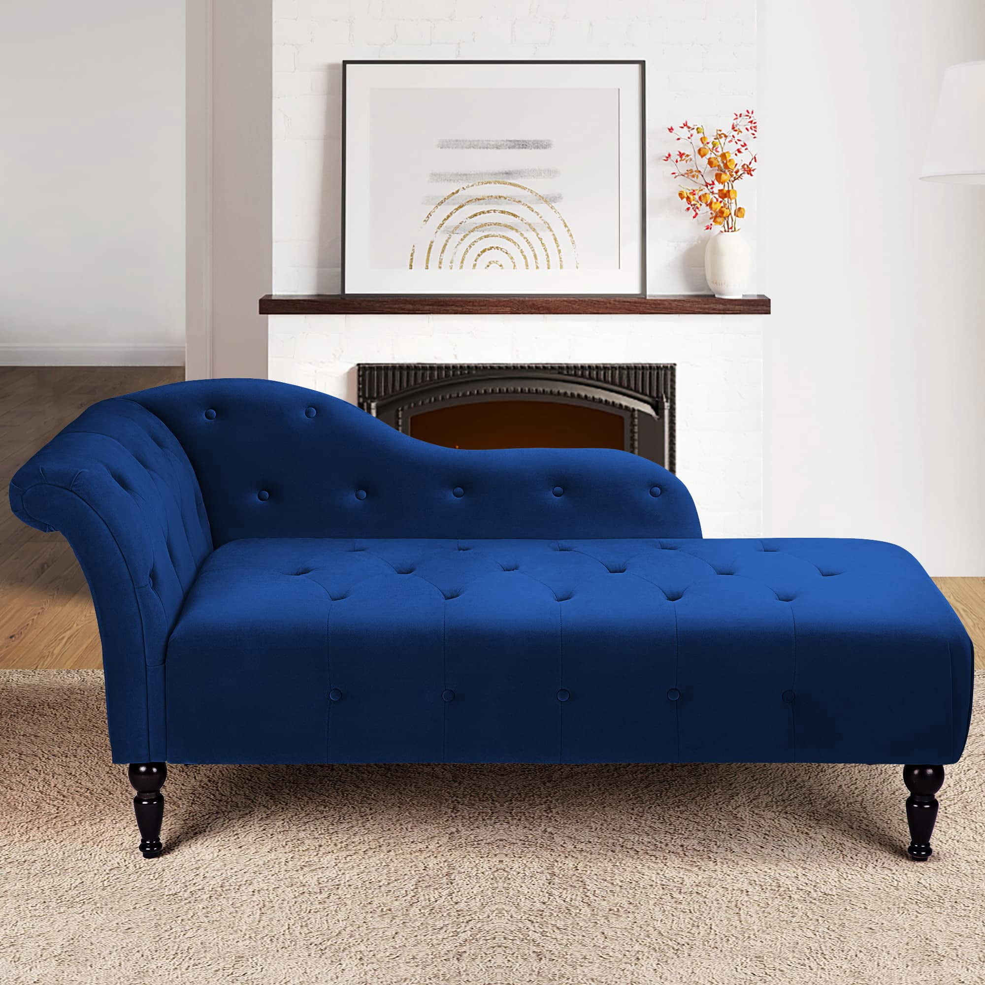 CuisinSmart Modern Velvet Chaise Lounge Soft and Comfortable Velvet