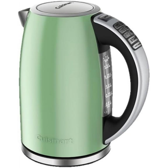 Cuisinart 1.7-Liter Stainless Steel Cordless Electric Kettle with 6 Preset Temperatures (Pistachio)