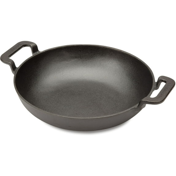 Cuisinart 10-In. Cast Iron Wok for Grill, Campfire, Stovetop, or Oven