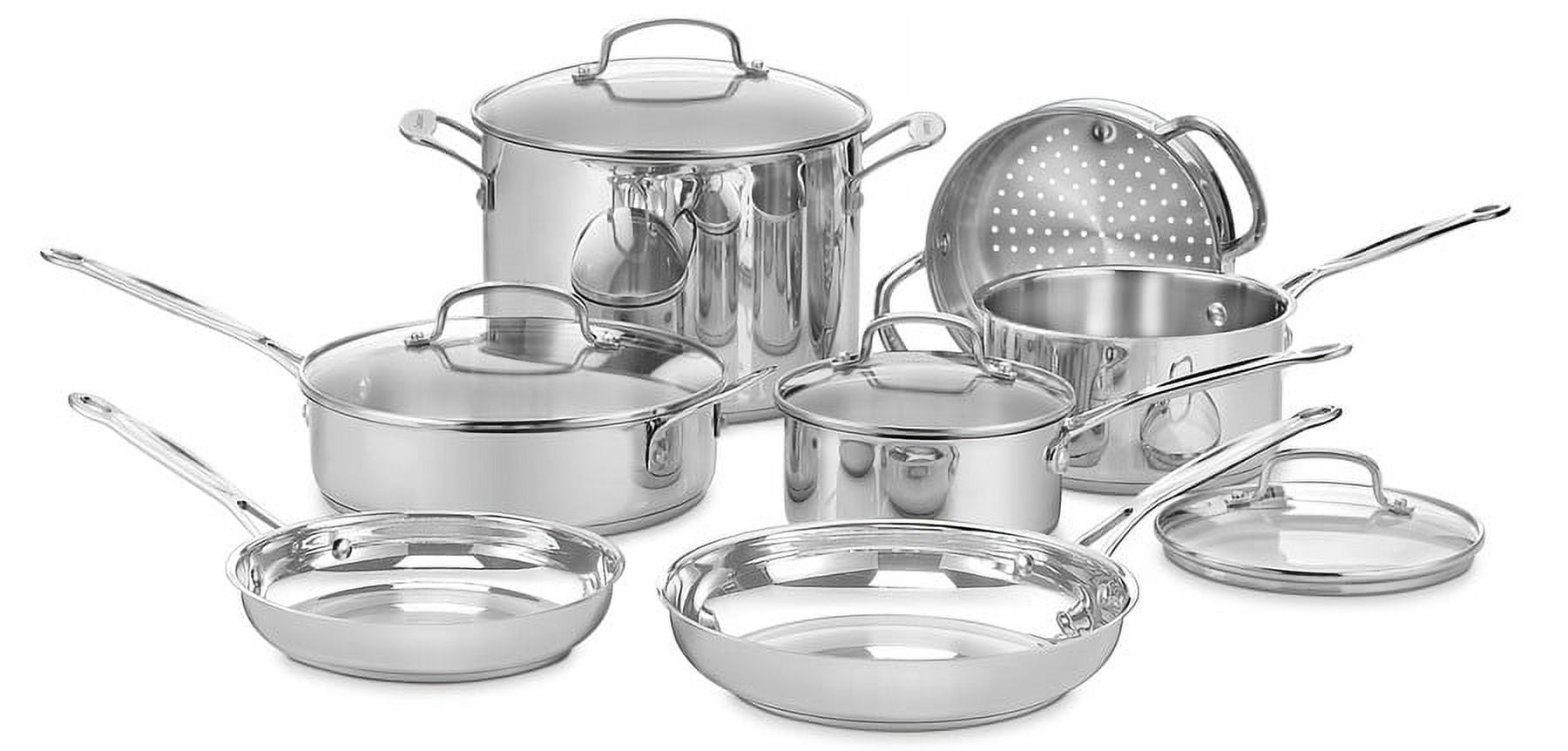 Cuisinart Chef's Classic Stainless Cookware 11 Piece Set, 77-11G - Walmart.com