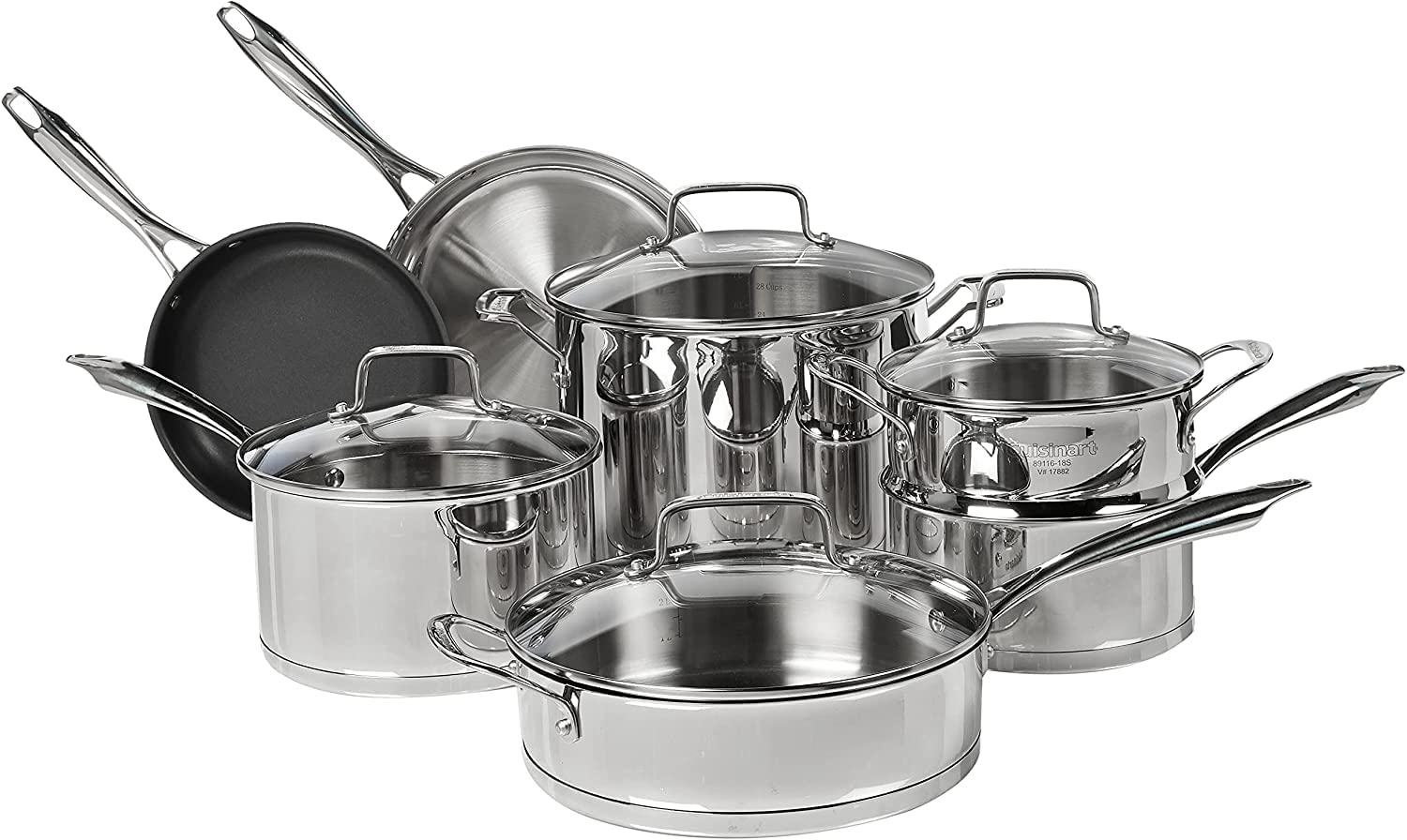 Cuisinart 11Piece Cookware Set, Professional Stainless Steel, 8911