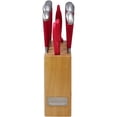 thumbnail image 1 of Cuisinart 11 Piece Stainless Steel Kitchen Knife Set with Wooden Block, Red, 1 of 7