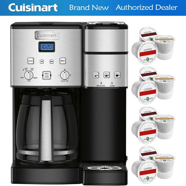 Cuisinart 12Cup Coffee Maker and SingleServe Brewer, Stainless Steel