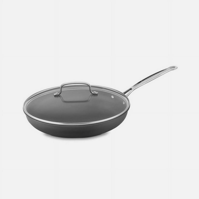 Better Chef 14 in. Aluminum Nonstick Frying Pan in Gray with Glass Lid