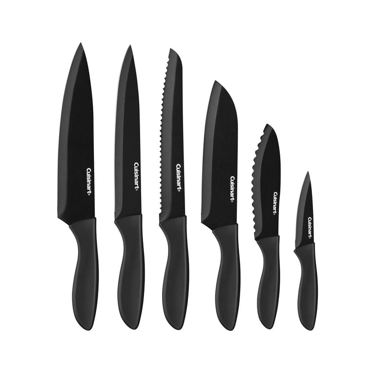 Cuisinart C55-12PCER1 12pc Ceramic Coated Color Knife Set with Blade Guards  