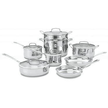 Cuisinart 13 Piece Contour Stainless Steel Cookware Set 44-13