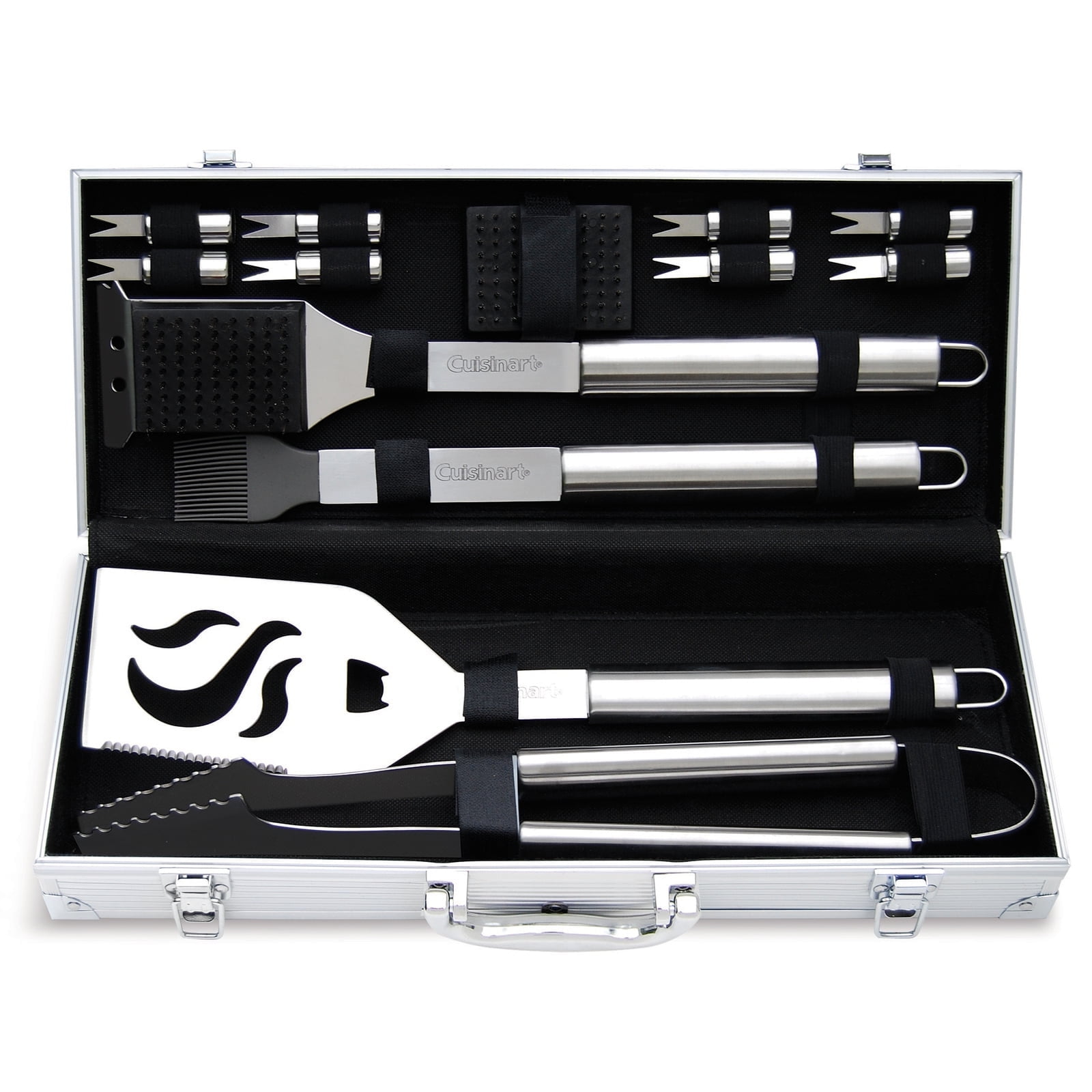 Cuisinart 14 Piece Deluxe Stainless Steel Grill Tool Set Cuisinart 14 Piece Deluxe Stainless Steel Grill Tool Set