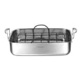 thumbnail image 1 of Cuisinart 17.7 in x 12 in Rectangle Nonstick Stainless Steel Roasting Pan & Rack Set of 1, 15" Non-Stick Rack, 1 of 6