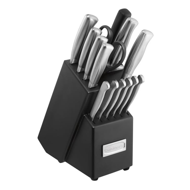 Cuisinart 15pc Stainless Steel Hollow Handle Cutlery Block Set Cuisinart 15pc Stainless Steel Hollow Handle Cutlery Block Set
