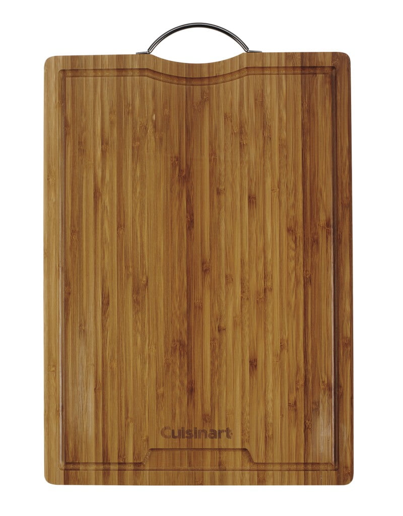 Cuisinart 17.75" Natural Bamboo Rectangular Cutting Board with Handle