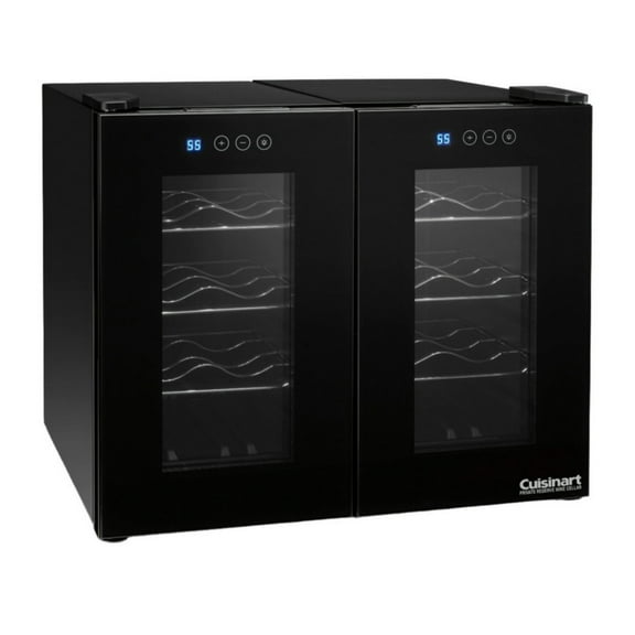 Cuisinart 16-Bottle 2 Independent Cooling Private Reserve Wine Cellar (Black)