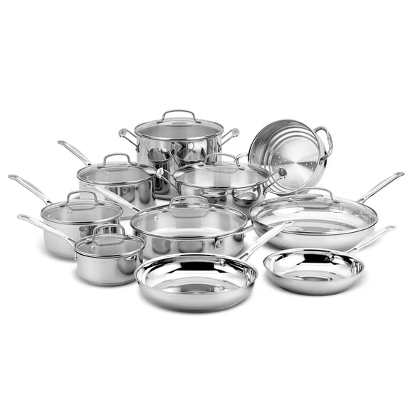 Cuisinart Chefs Classic 17-Piece Stainless Steel Cookware Set