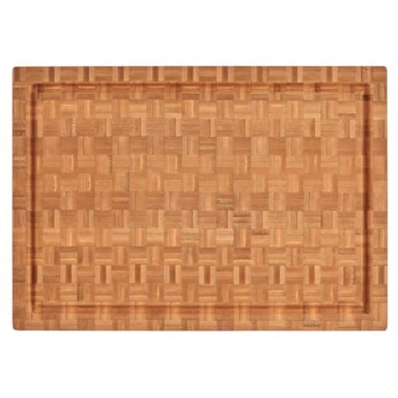 Cuisinart 17" Reversible End Grain Bamboo Cutting Board Embedded Handles