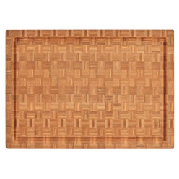 Cuisinart 17" Reversible End Grain Bamboo Cutting Board Embedded Handles