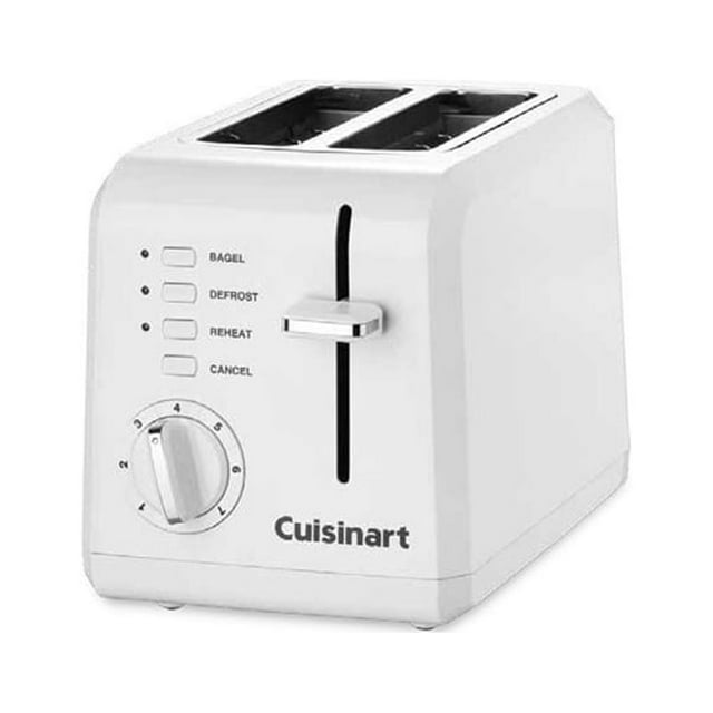 Cuisinart 2Slice White Toaster, Stainless Steel CPT122