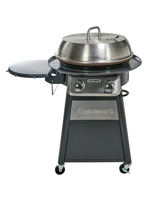 Cuisinart 22-In. Diameter Deluxe Outdoor Griddle Cooking Center with 1 Folding Prep Table and Paper Towel Holder