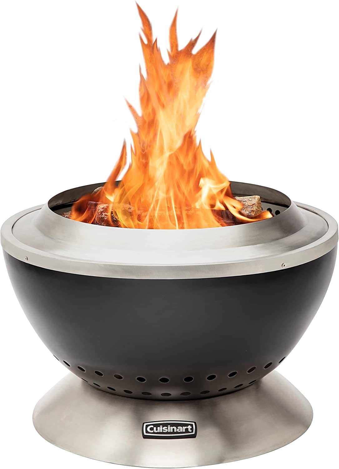 Cuisinart 24” Cleanburn Smokeless Fire Pit with Removable Base for Ash, Portable Outdoor Wood Burning Fireplace