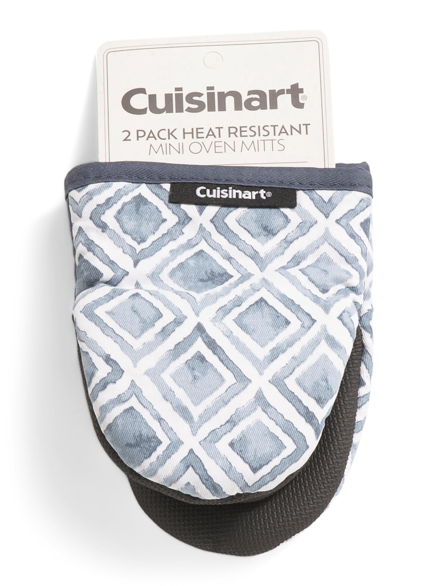 Cuisinart 2-Pack Mini Blue Diamond Pattern Neoprene Oven Mitts ...