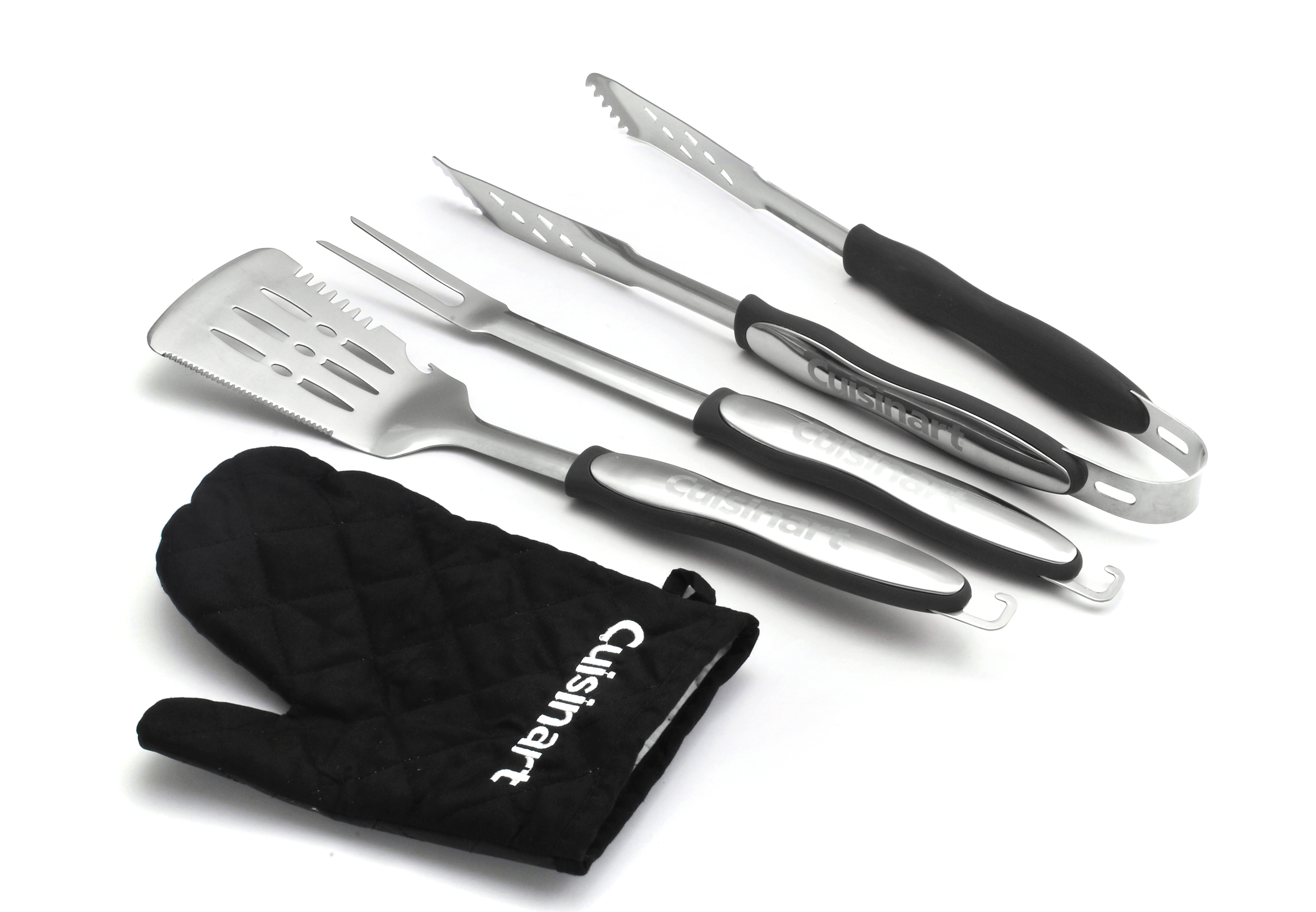 Cuisinart® 3 Piece Grilling Tool Set with Grill Glove - Includes Tongs, Spatula, Grill Fork and a BONUS Grill Glove - image 1 of 2