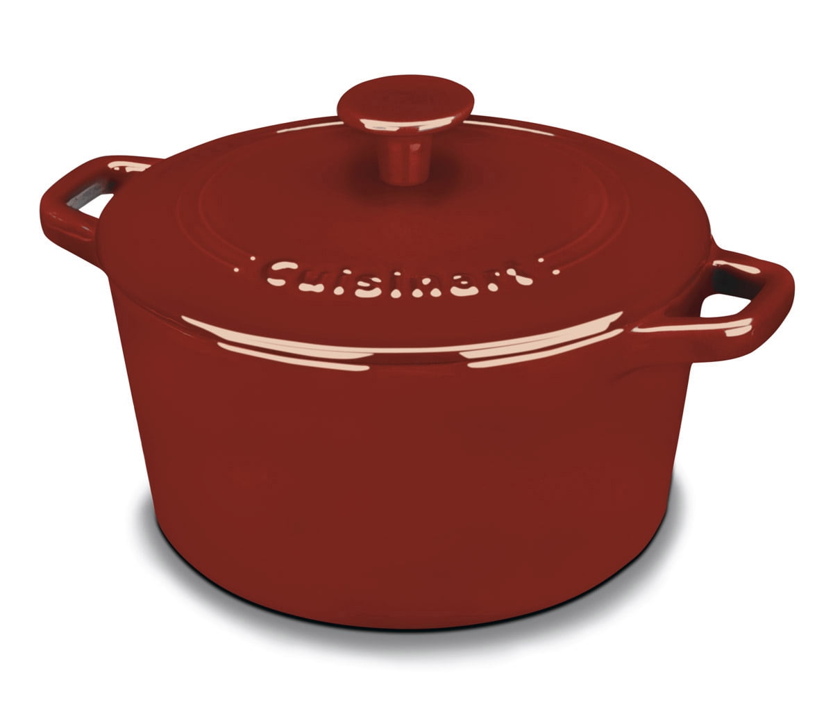 Cuisinart CI670-30RDM Chef's Classic Enameled Cast Iron 7-Quart Round  Covered Casserole, Cardinal Red