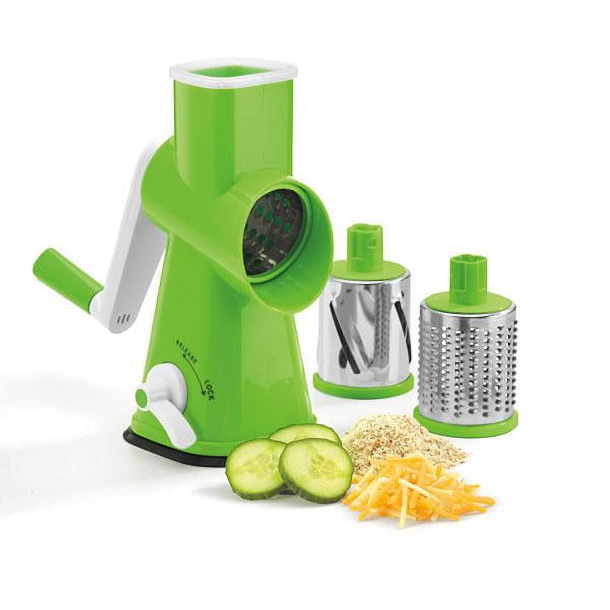 Tabletop Drum Grater 3 in 1 multi purpose rotary grater – Raines