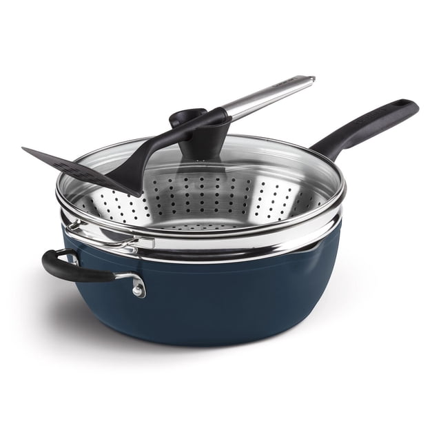 Cuisinart Preferred Pan Saucepan, 4.5 Quart, Metal, Dishwasher Safe, Nouveau Navy