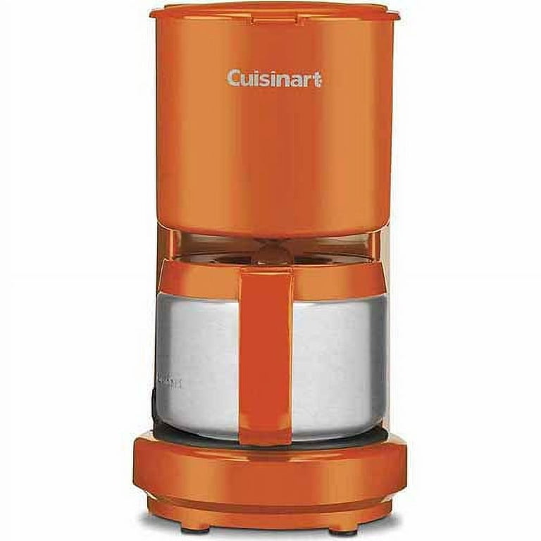 Cuisinart 4-Cup Coffee Maker with Stainless Steel Carafe, DCC-450OR, Orange  