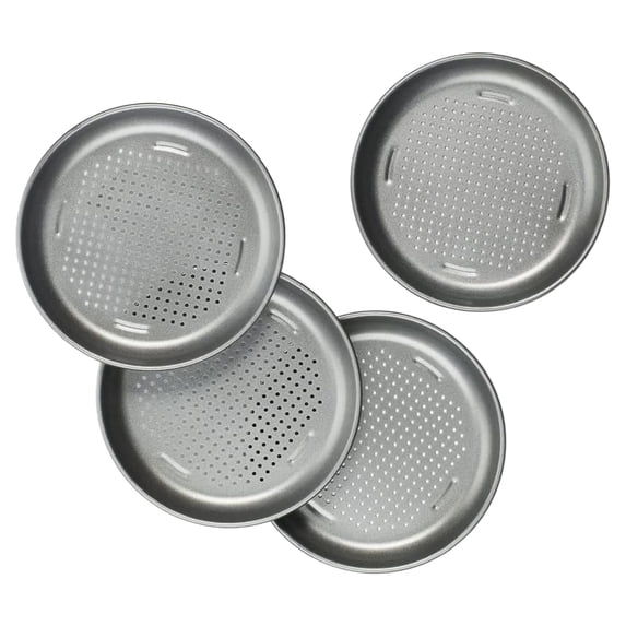 Cuisinart 4 Piece Pizza Pan Set, Mini, Steel Gray