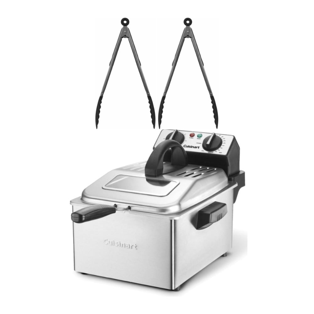 Cuisinart 4Quart Deep Fryer with 2 Kitchen Tongs