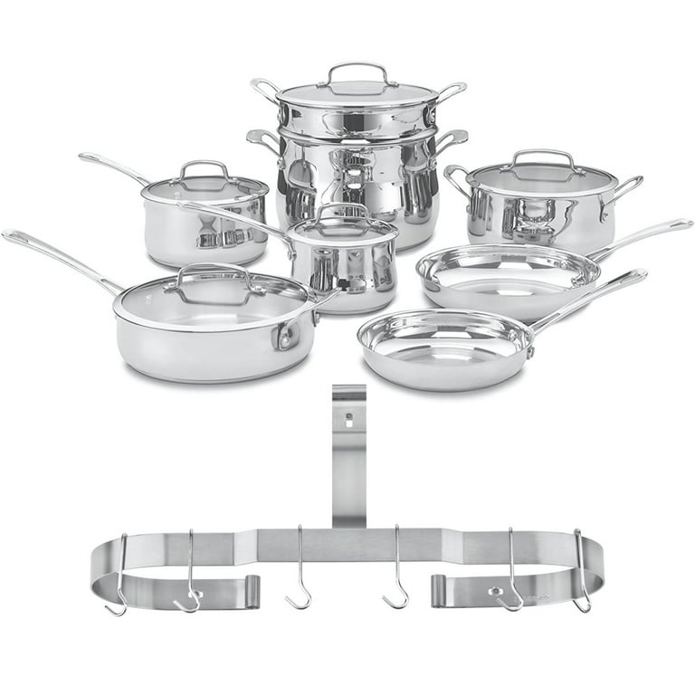 Cuisinart Contour Stainless 13-Piece Cookware Set,Silver: Home  & Kitchen