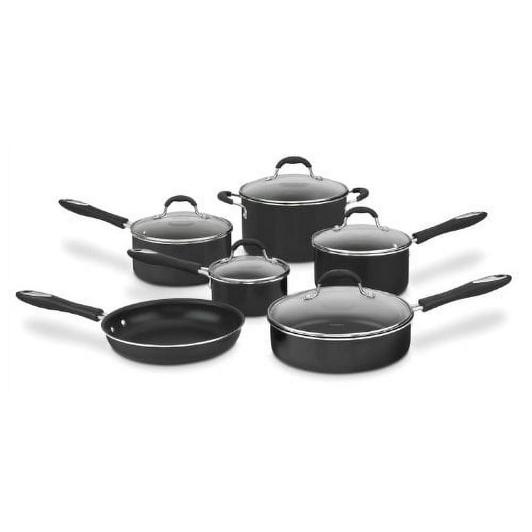 Cuisinart - Ceramic Nonstick 11 PC Cookware Set - Black