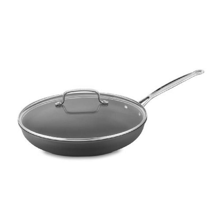Chef's Classic 12 in. Hard-Anodized Aluminum Nonstick Skillet in Black with Glass Lid Chef's Classic 12 in. Hard-Anodized Aluminum Nonstick Skillet in Black with Glass Lid
