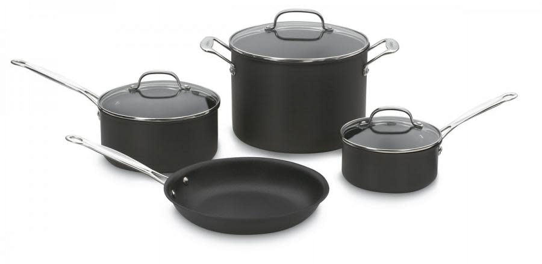 Black Nonstick Aluminum 7-Piece Cookware Set