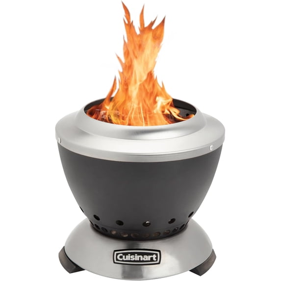 Cuisinart Cleanburn Smokeless Tabletop Fire Pit, 7.5” Lightweight Portable Smokeless Fire Pit with Removable Base for Ash & Carry Bag, Small Outdoor Heater for Patio, Camping & RV, Portable Heater