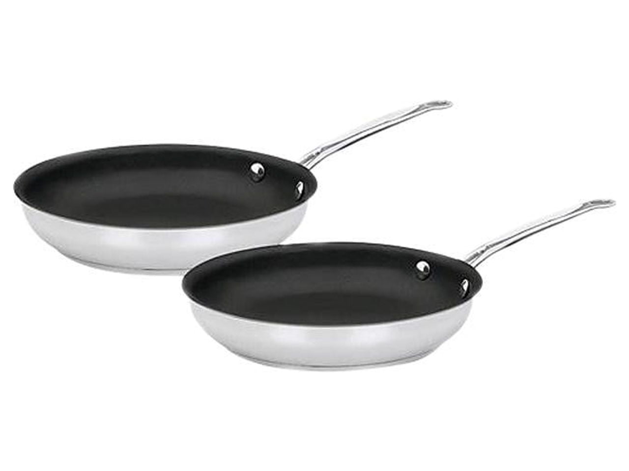 CUISINART 8922-810NS Professional Series 2-Piece Stainless Steel Nonstick  Skillet Set, 2-Pack