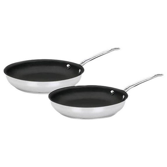 Cuisinart 722-911NS Chef's Classic Stainless Nonstick 2-Piece 9-Inch and 11-Inch Skillet Set