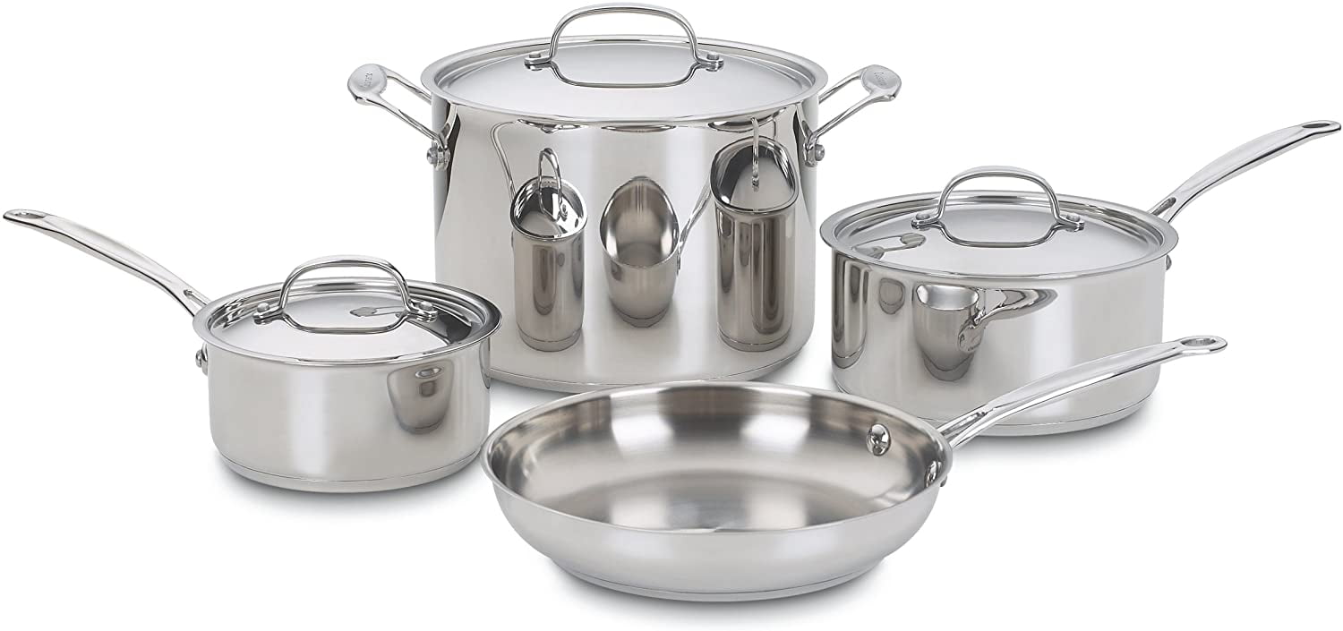Cuisinart Chef's Classic Stainless Steel 7 Piece Cookware Set - Fante's  Kitchen Shop - Since 1906