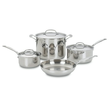 Cuisinart Chef’s Classic 7-Piece Stainless Steel Cookware Set