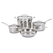 Cuisinart Chef s Classic 7-Piece Stainless Steel Cookware Set, Aluminum Core Base, Oven Safe