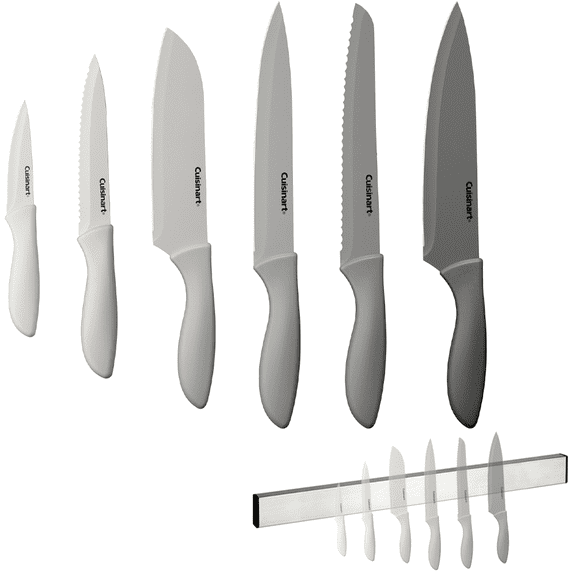 Cuisinart Advantage 12-Piece Gray Knife Set and Guards Bundle with Magnetic Knife Mount