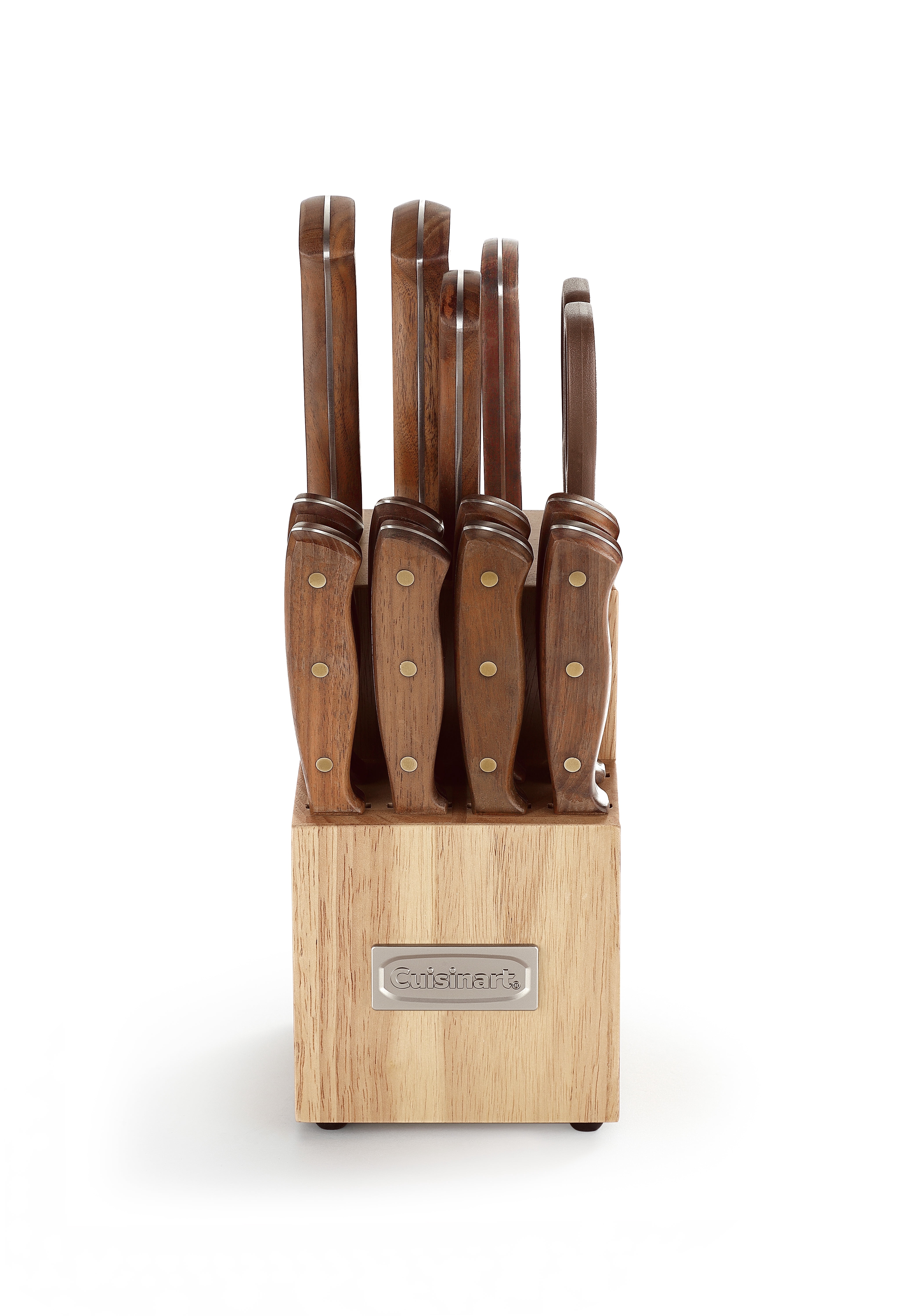 Cuisinart C55W-14PCB Advantage Cutlery 14-Piece Triple Rivet Walnut Knife Block Set