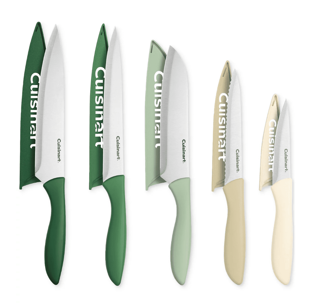 Cuisinart Advantage Knives Stainless Steel Nonstick Blades with Protective Guards 10-Piece Set