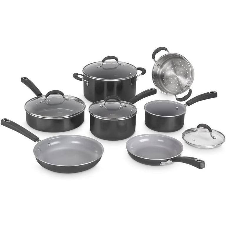 Advantage XT 11-Piece Aluminum Ceramic Nonstick Cookware Set in Black Advantage XT 11-Piece Aluminum Ceramic Nonstick Cookware Set in Black