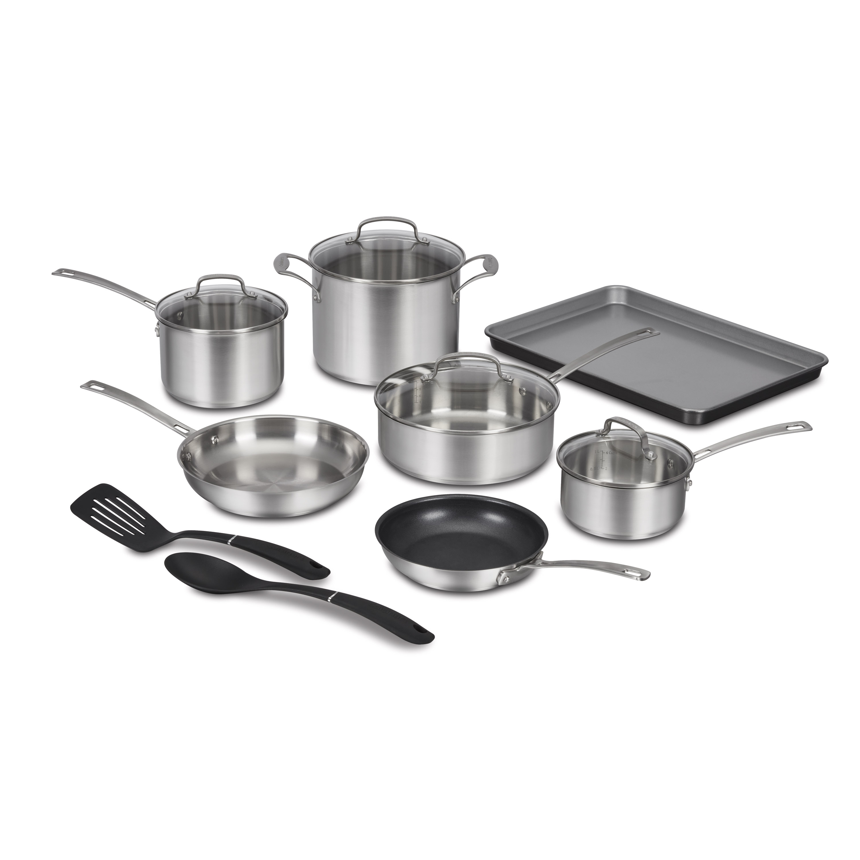 Cuisinart 11 Piece Professional Stainless Steel Set Cuisinart MultiClad Pro 12 Piece Stainless Steel Cookware Set - Walmart.com