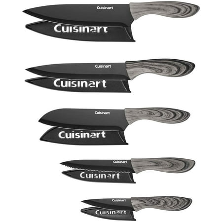 Cuisinart - Ceramic Coated 10-Piece Knife Set - Black