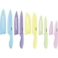 thumbnail image 1 of Cuisinart C55-10PCPL Ceramic Coated Knife Set with Blade Guard Sheaths (10- Piece Set) in Pastel Bright's, 1 of 3