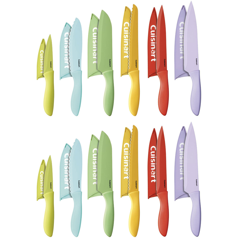 Cuisinart C55-12PCER1 Advantage Color Collection 12-Piece Knife Set with Blade Guards, Multicolored - 2 Pack - image 1 of 3