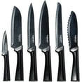 thumbnail image 1 of CUISINART Cutlery Knife Set, 12pc Metallic Cutlery Knife Set with Blade Guard , Lightweight, Stainless Steel, Durable & Dishwasher Safe, C55-12PMB,Black, 1 of 5