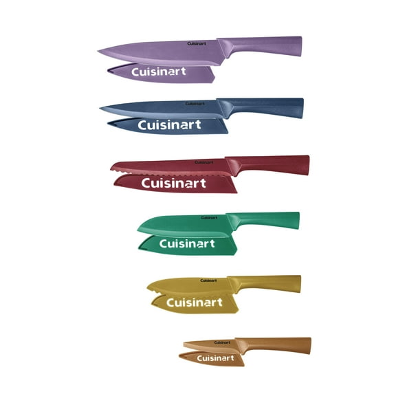 Cuisinart C55-12PMC 12-Piece Metallic Knife Set with Blade Guards, Multicolor