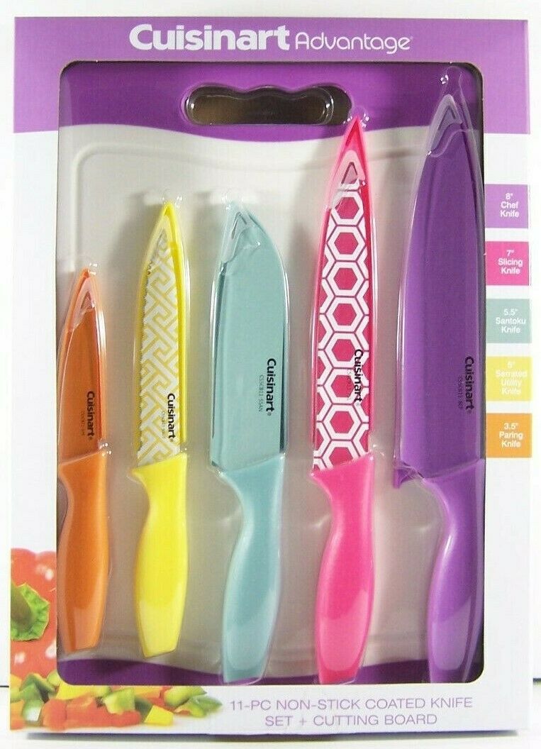 Cuisinart C55CB11JCP2 Cutting Board Non Stick Coated Knife 11 Piece